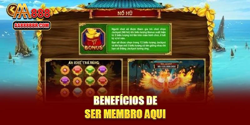 Benefícios de ser membro aqui