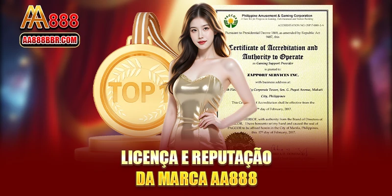 Licença e reputação da marca aa 888