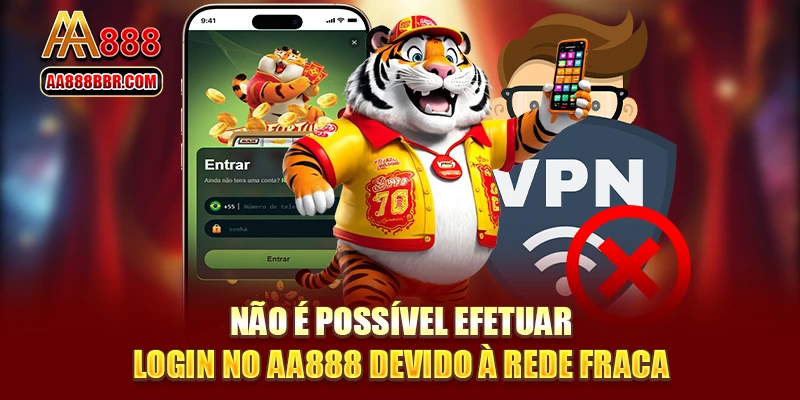 Não é possível efetuar login no AA888 devido à rede fraca